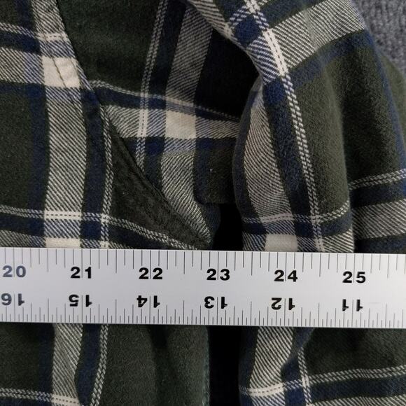 Vintage Wrangler Mens Quilted Liner Green Plaid Shacket Shirt Jacket Coat Size L - Picture 4 of 11